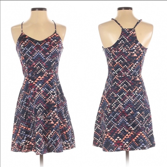 Banana Republic Geometric Flare Dress - Picture 2 of 8